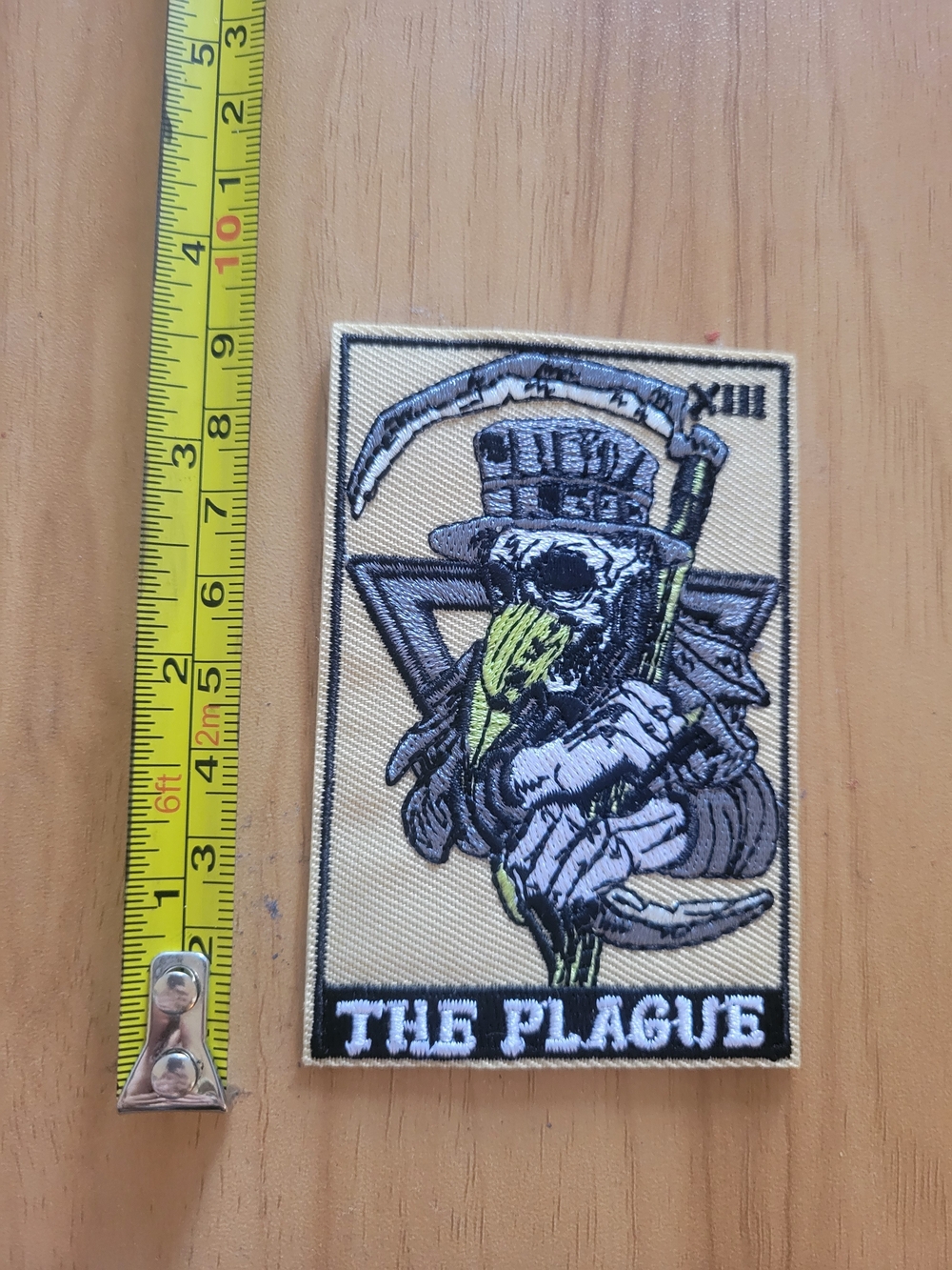 🎃BUY 2 GET 1 FREE🎃The Plague Embroidered Patch - Beige and Black